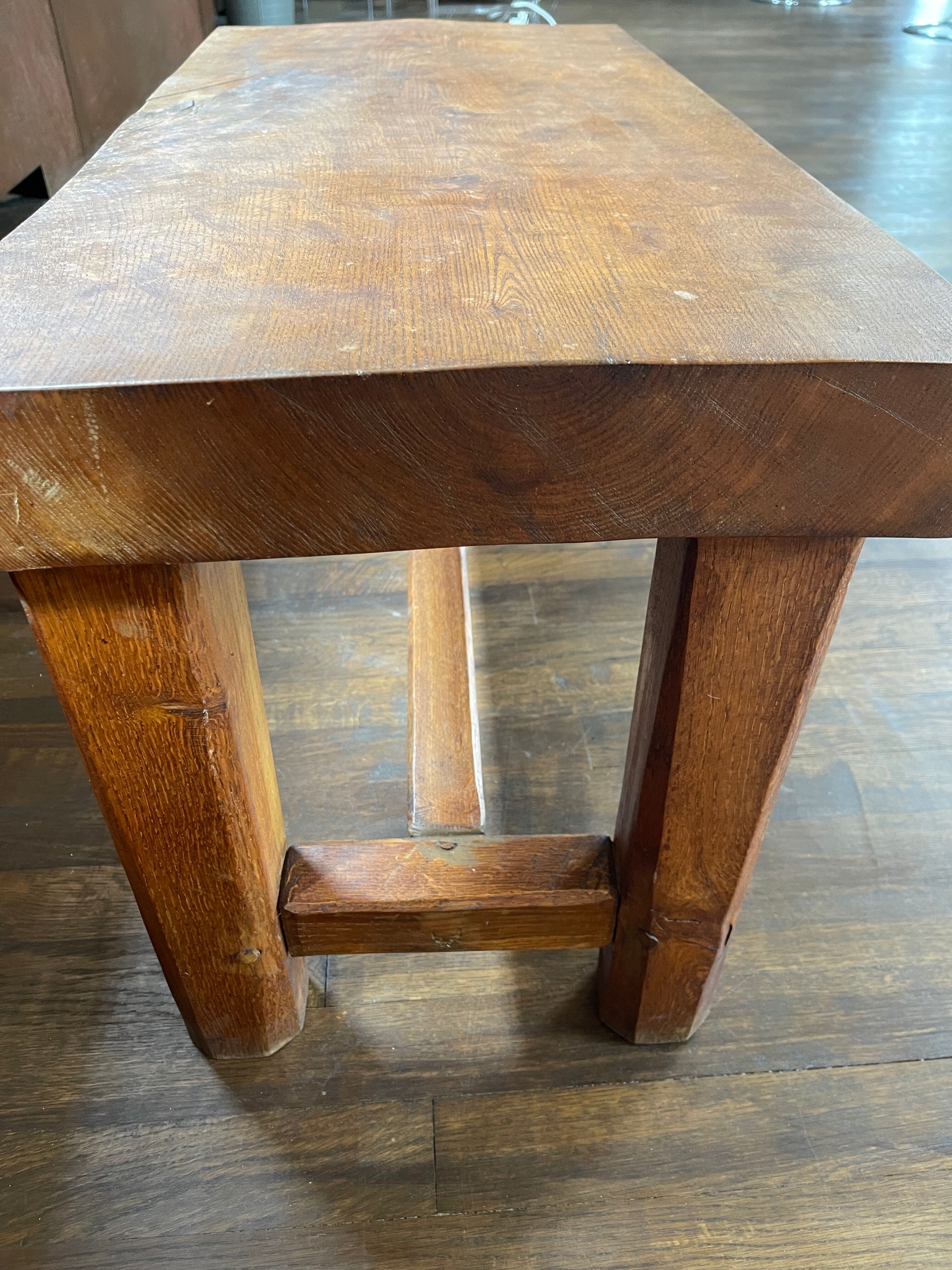 Table base brutalist solid wood