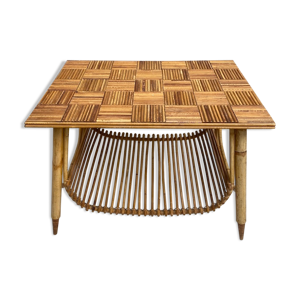 Table basse en bambou