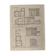 Lithographie plan habitation rurale de 1921