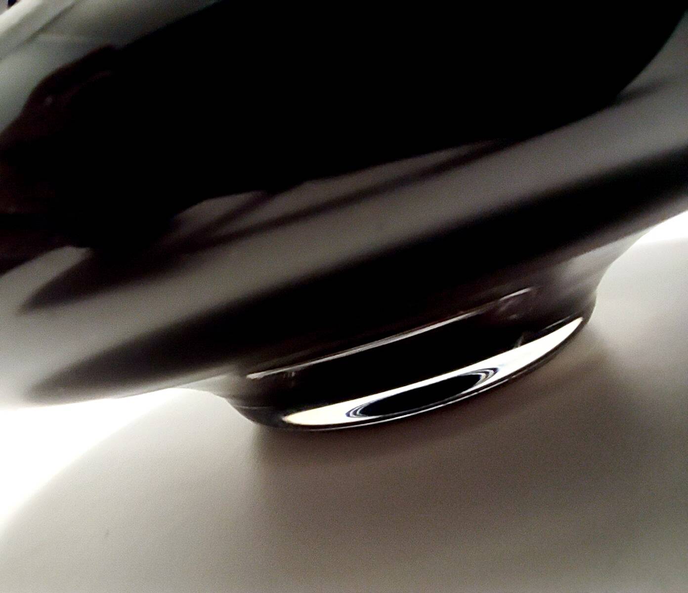 Postmodern Iridescent Black and Cornflower Blue Cased Glass Vase, Italy