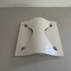 Simple wall light in opal glass with a square design, 1970s, Italy.