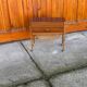 Danish storage cart in brown teak and wicker, 1960s, Mid-Century style.