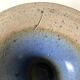 Signed blue stoneware fruit bowl