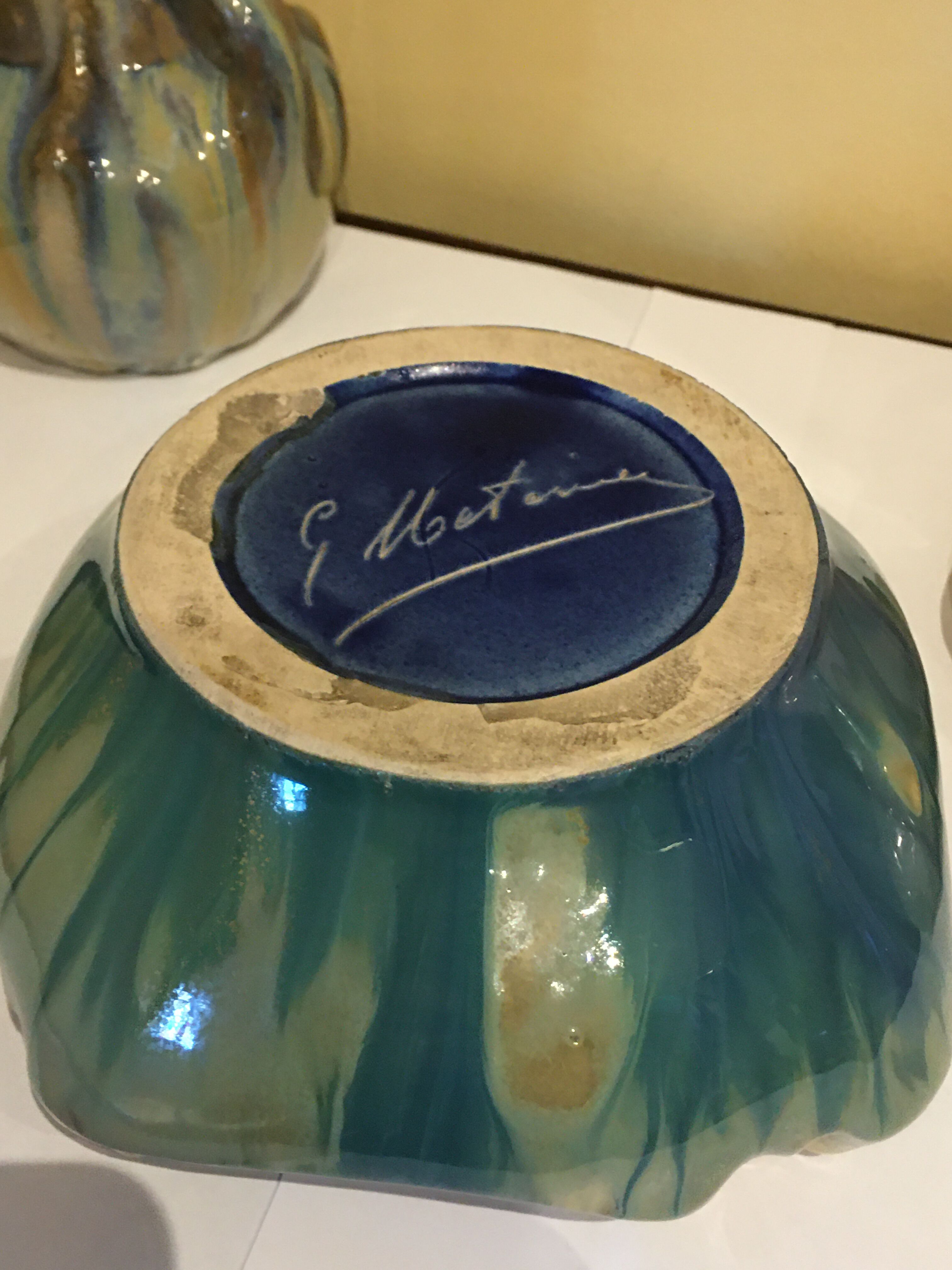 Lot of 3 ceramic pieces G. Metenier