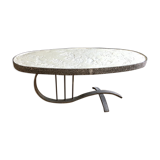 70s wrought iron coffee table