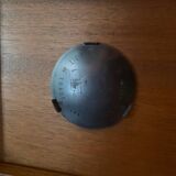 Magnificent liqueur cabinet made of burl wood, with a key and compartments - vintage.