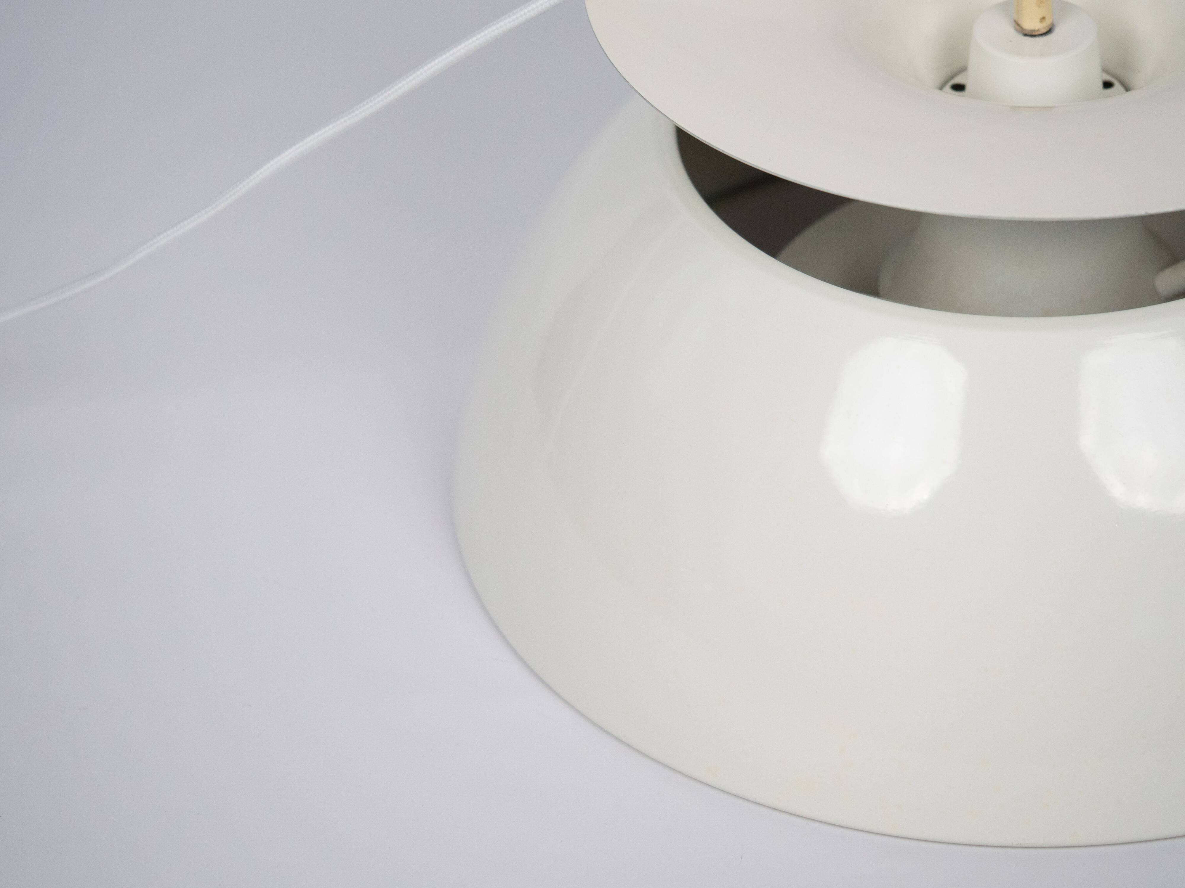 Lampe suspendue vintage danoise Jutlandia par Jorgen Hoj, Holmegaard, années 1970