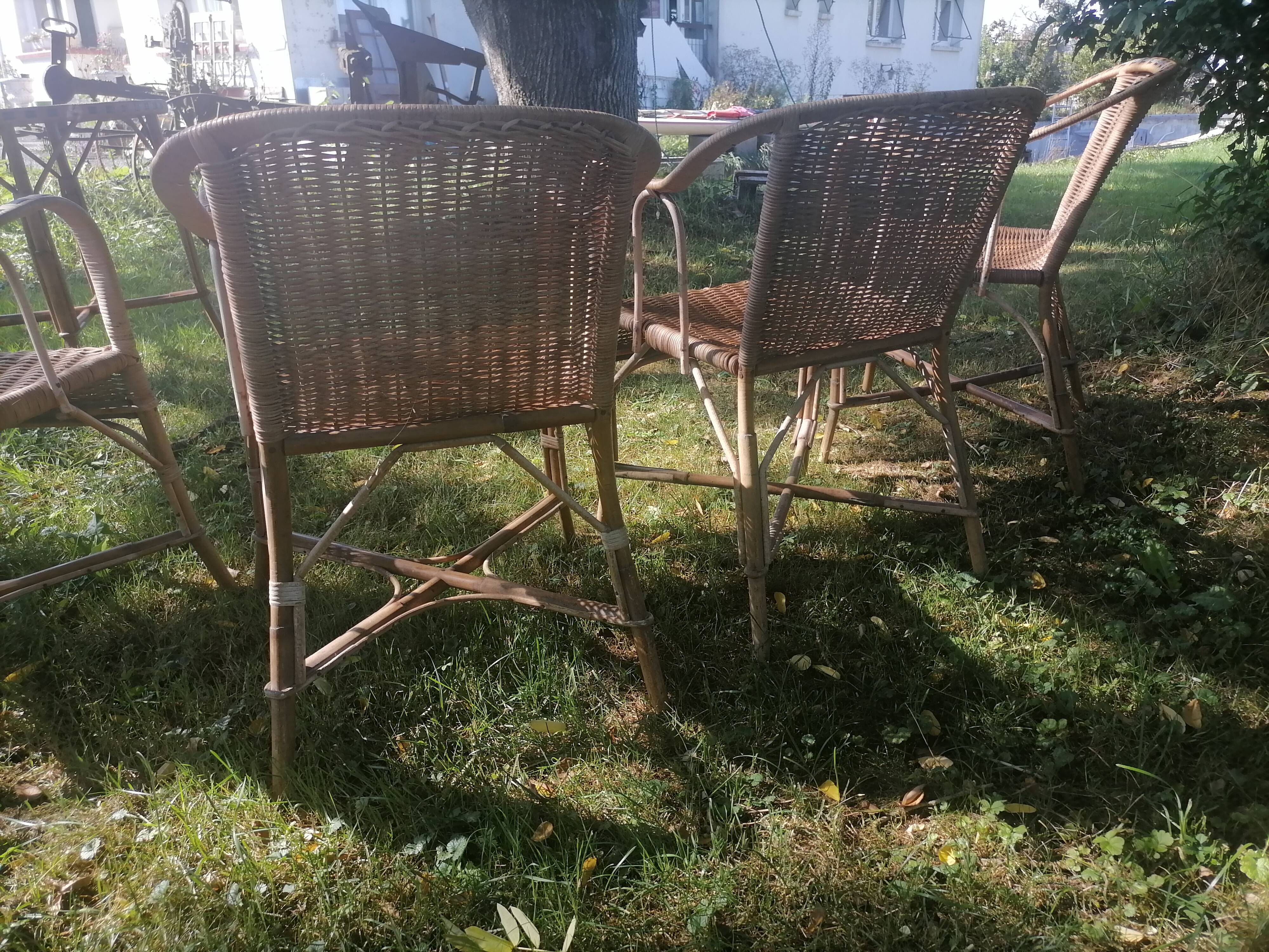 Garden rattan living room