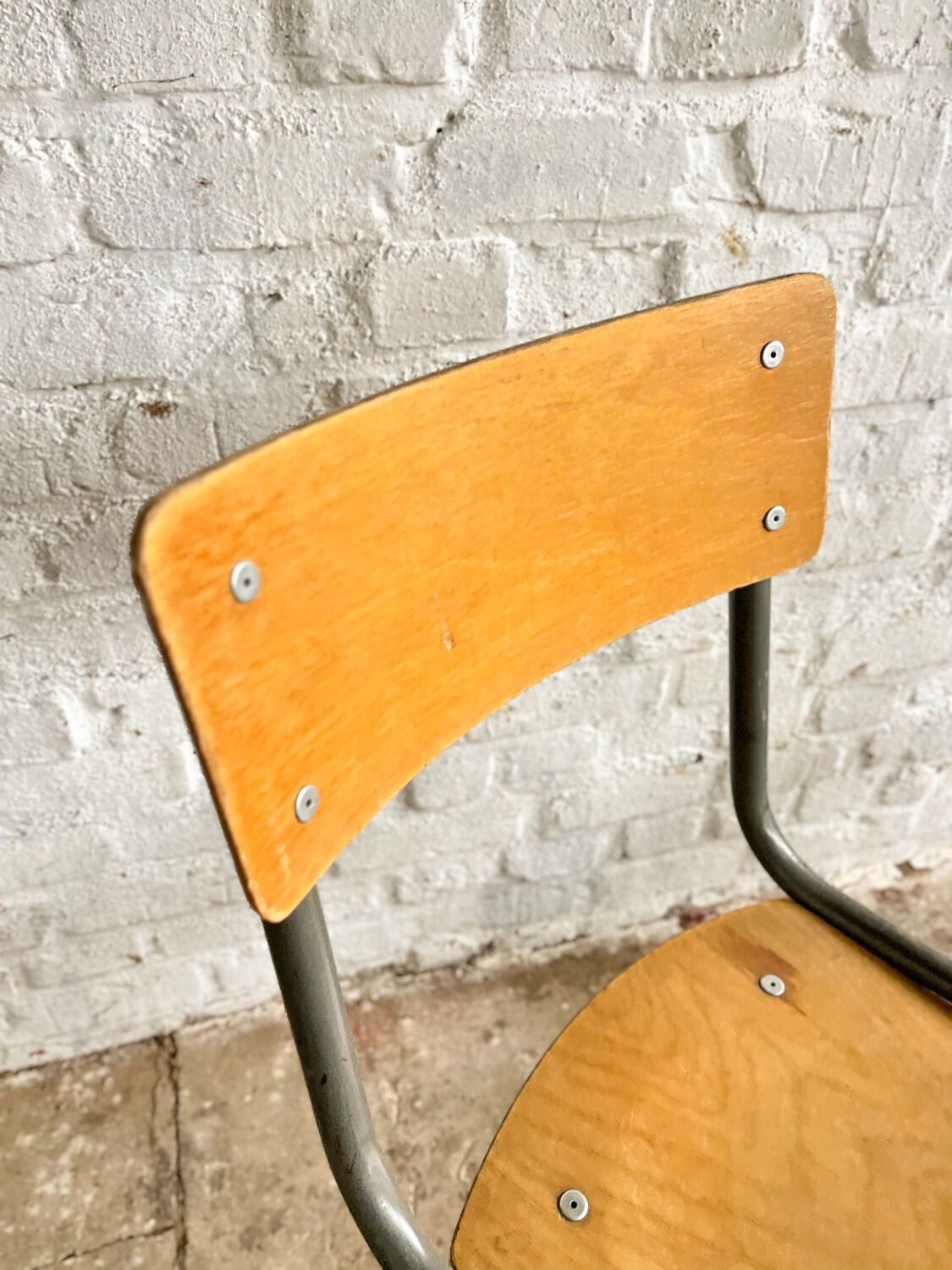 Pair of Mullca school chairs adult size