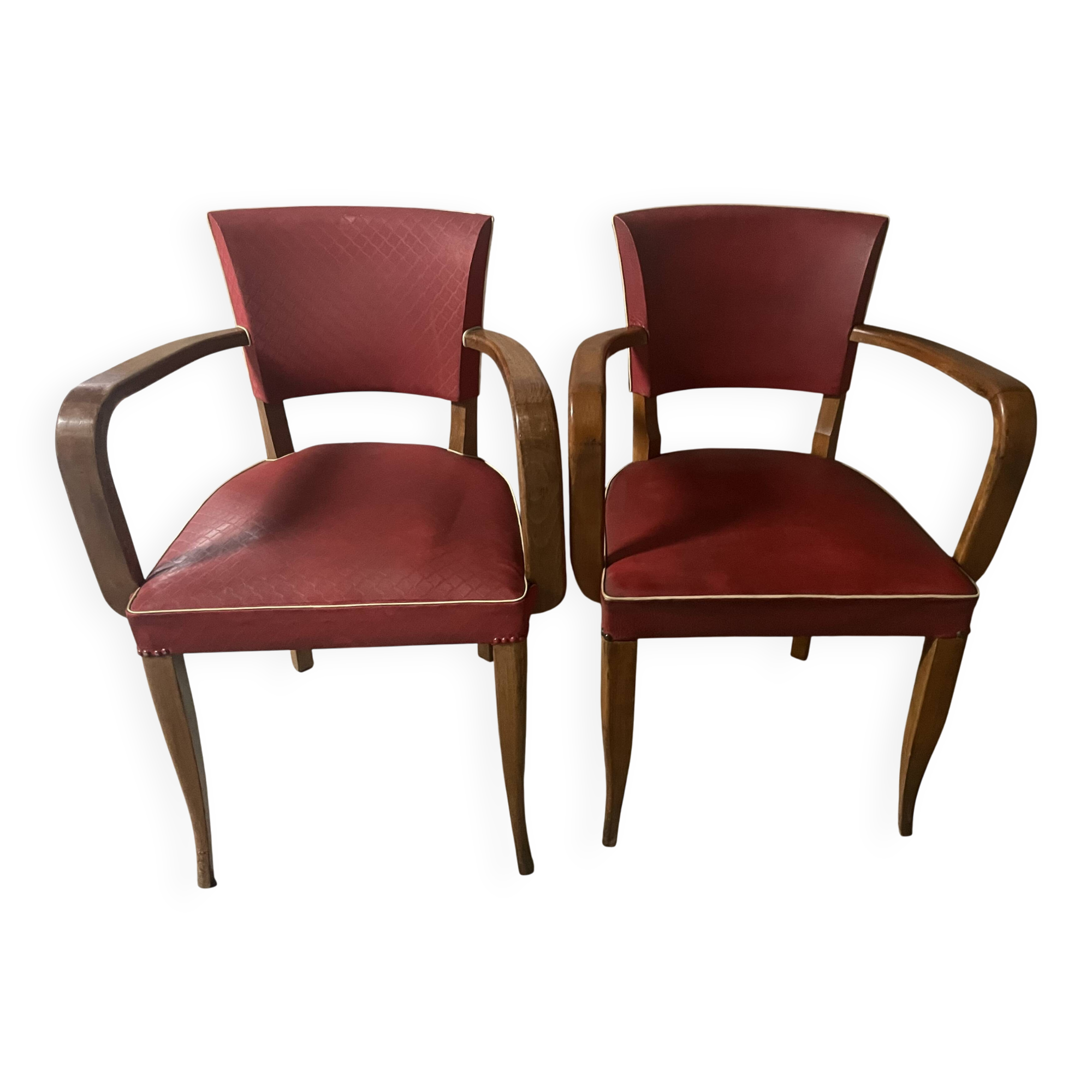 Pair of bridge armchairs from the 1950s