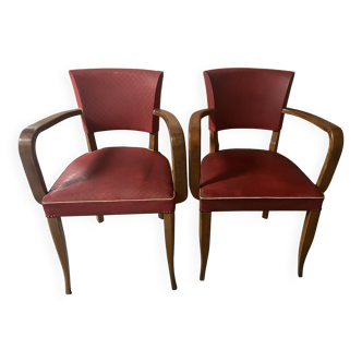 Pair of bridge armchairs from the 1950s