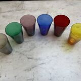6 verres colorés