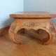 Coffee table with plant holder, end of sofa, carved wood, Indonesia