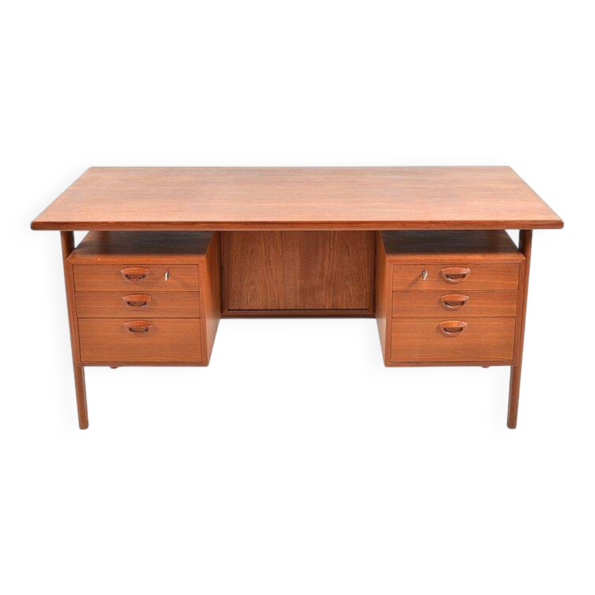 Freestanding Teak Desk by Kai Kristiansen