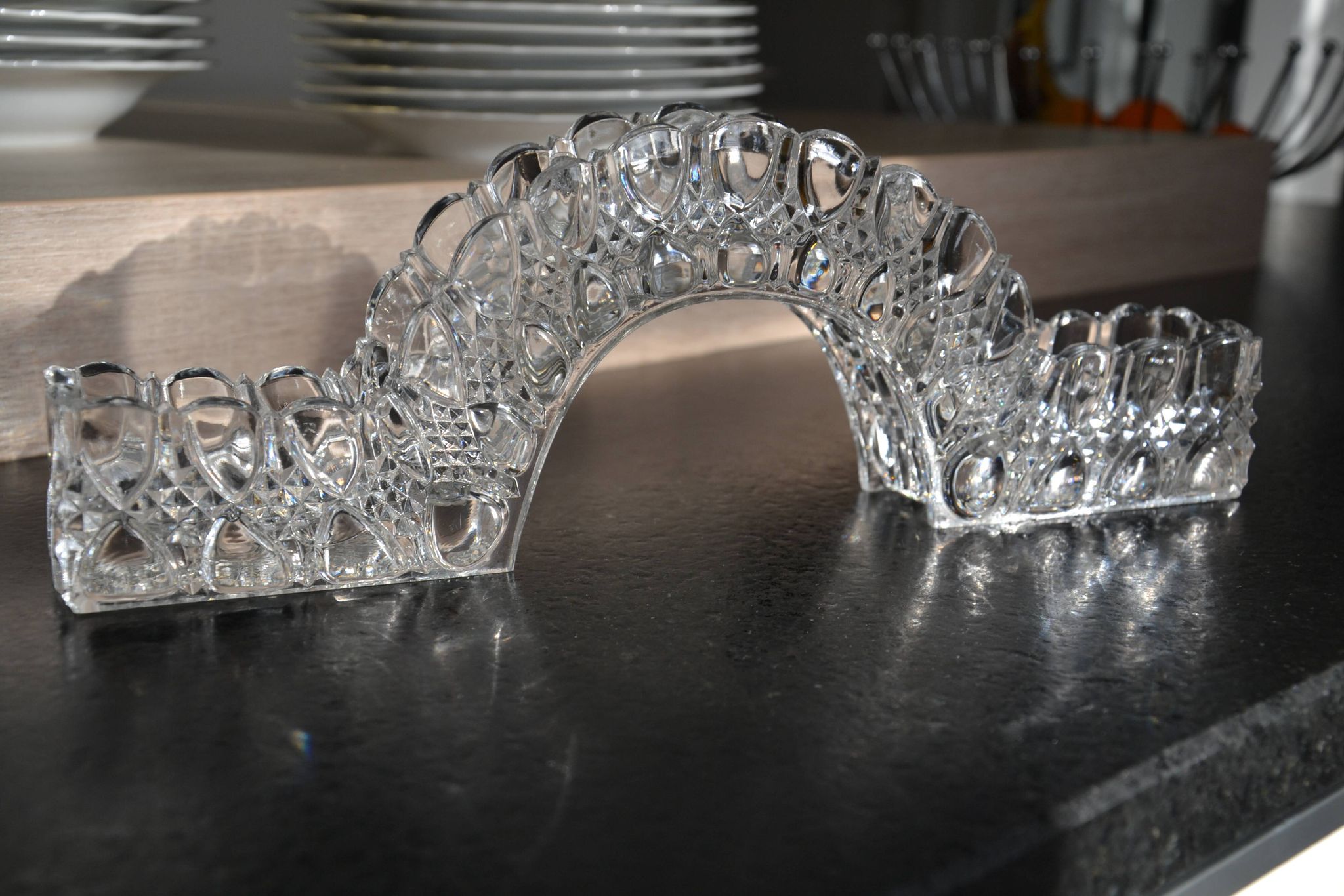 Crystal centerpiece/candle holder