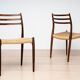Niels Otto Møller Model 15 Dining Table with Six Model 78 Chairs, J.L. Møll