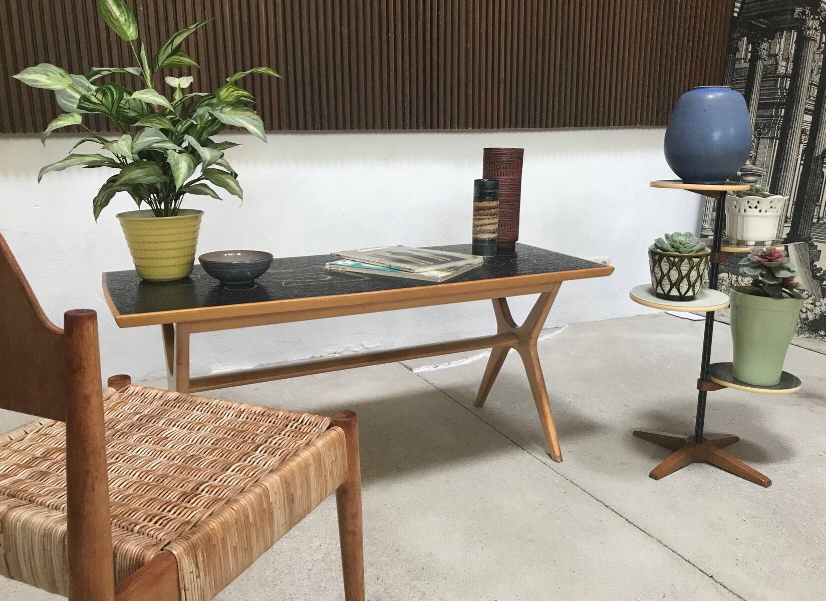 Handcrafted Mosaic coffee table by Berthold Müller, West-Germany 1950s