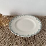 Plat piédouche en porcelaine estampillé Ets Céramique de St Amand les Eaux (Années 30)