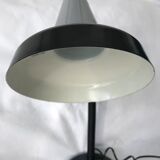 Lampe Aluminor noire et grise 1970
