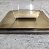 Coffee table in brass and lucite year 1970
