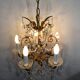 5 light bronze and crystal chandelier