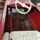 Voiture à pédales Vintage en métal rouge et blanc - Année 50/60