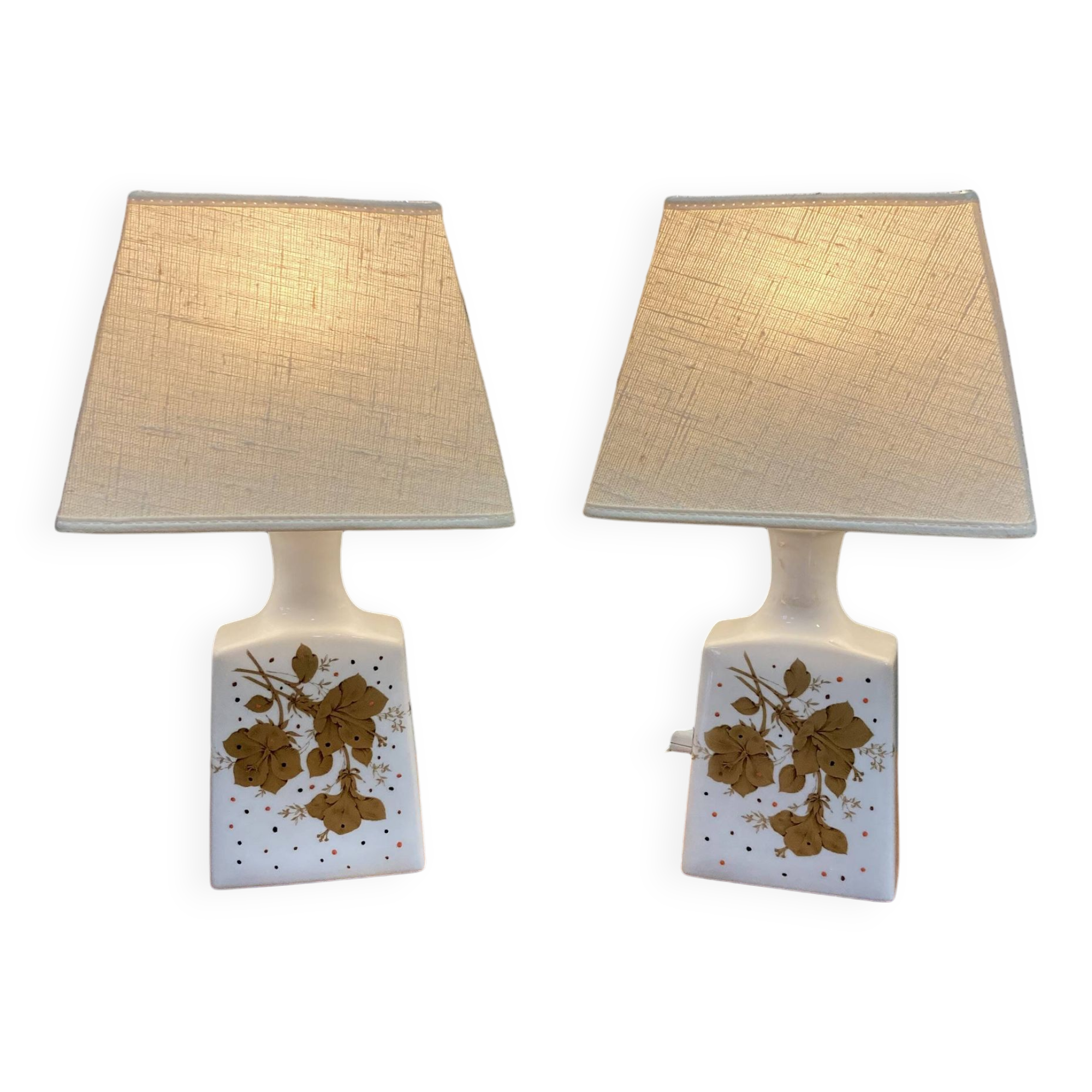 Paire de lampes "design 1950".