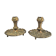 Pair of candle holders gilded bronze patinated vegetal decoration early twentieth century