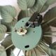Pair of vintage Italian flower wall or ceiling lights