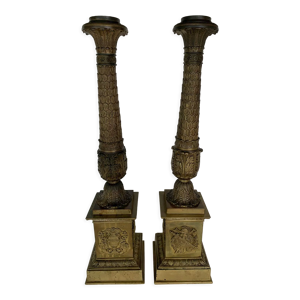 Paire de lampes carcel