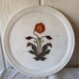 Assiette en marble blanc art indien