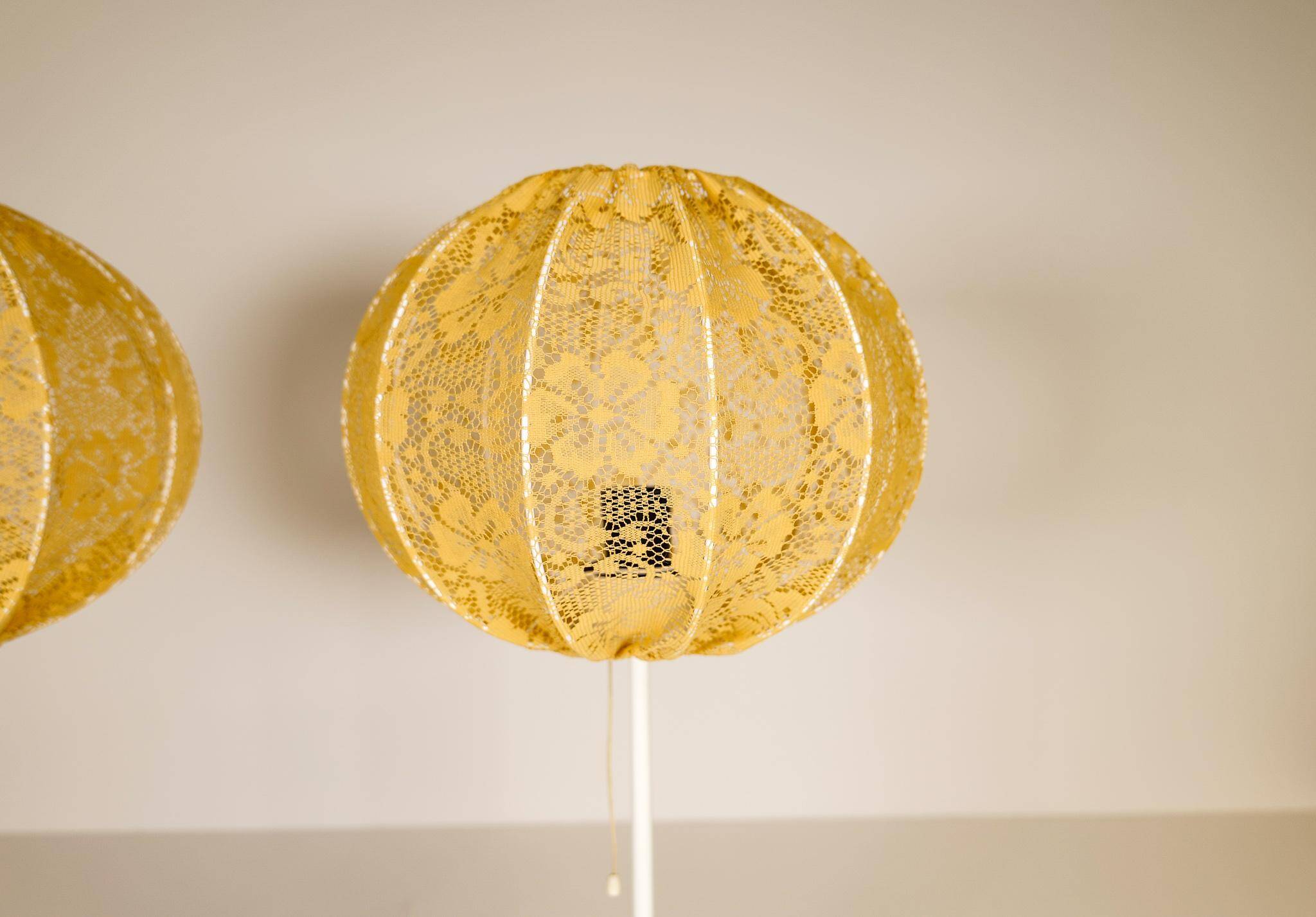 Pair of Bergboms B-024 mid-century modern table lamps, 1960s, Sweden.