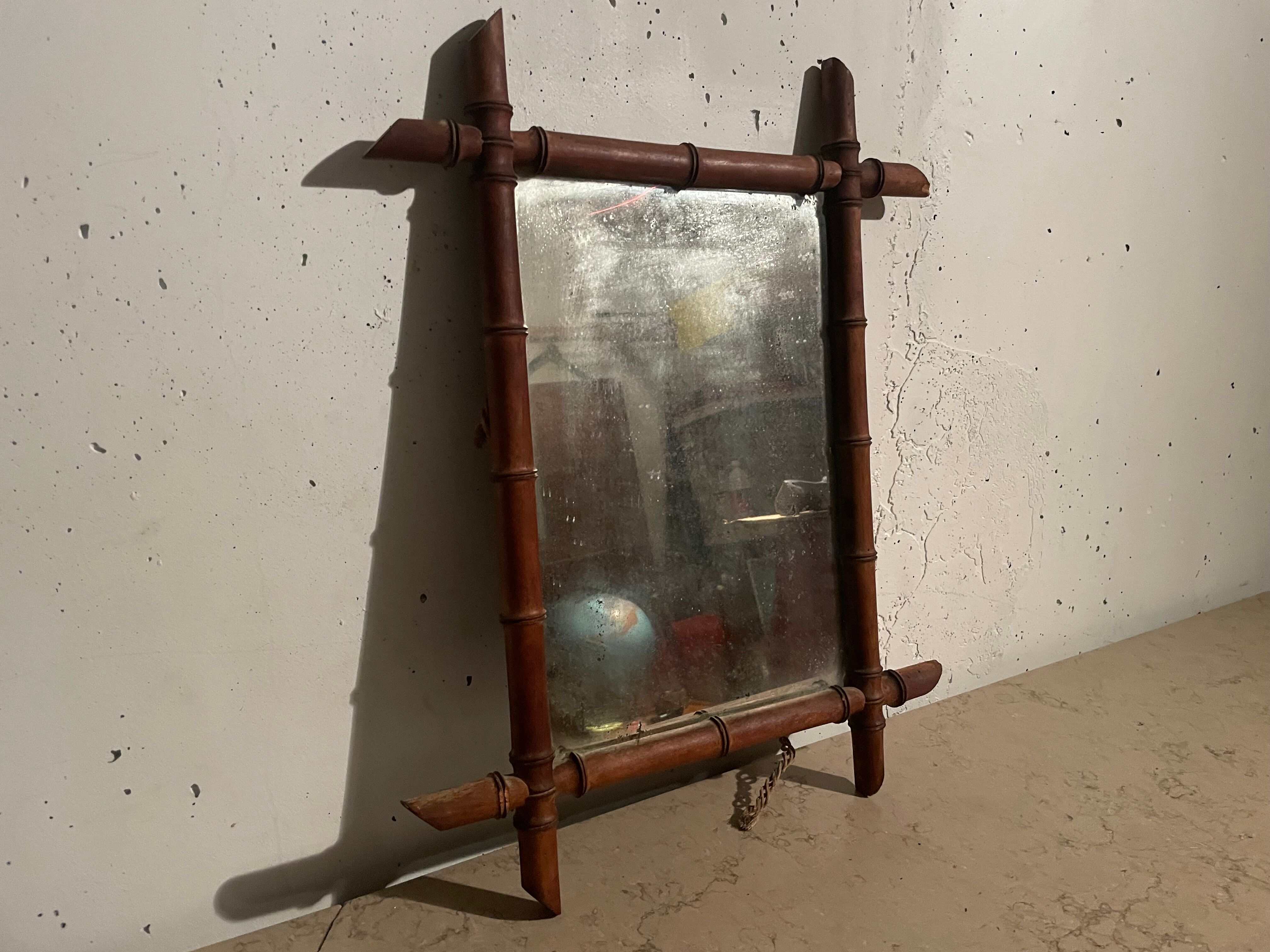 Fake bamboo mirror from the 1940s.