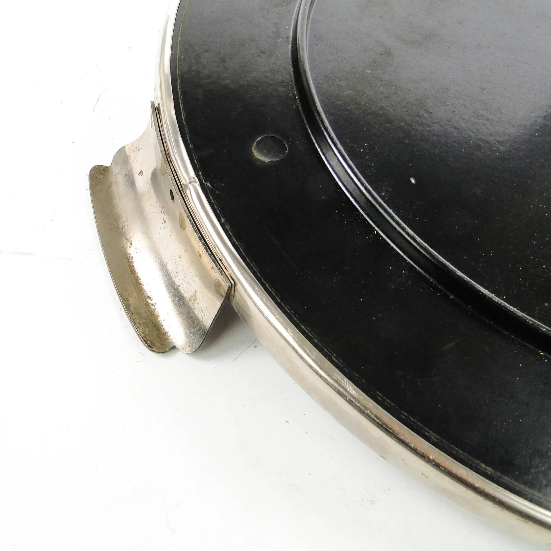 Art Deco tray, silver-plated brass, OPP Jihlava, Czechoslovakia, 1960s