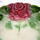 6 Plates dessert in Art Deco barbotine The ROSES of Onnaing, brand with bugle