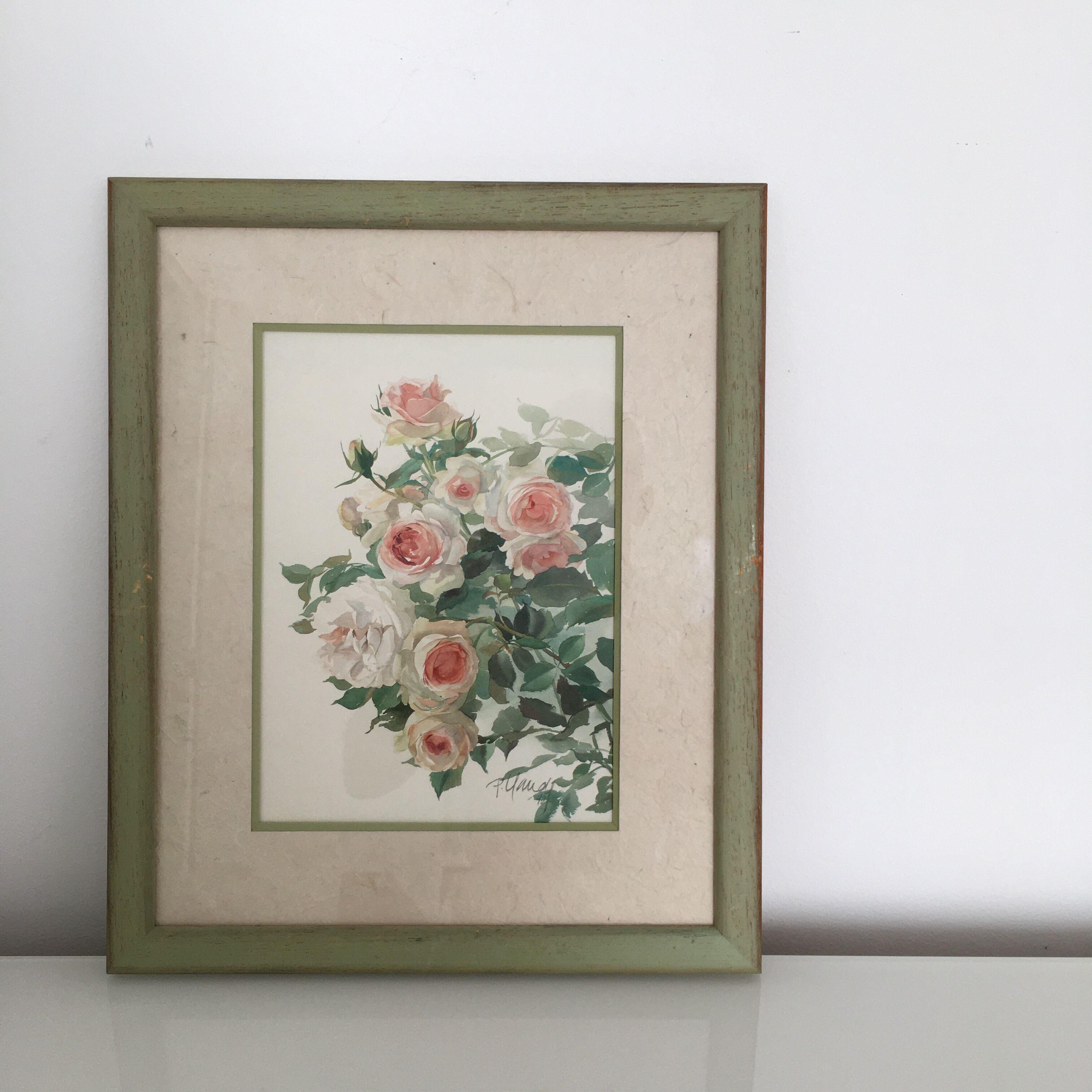 Bouquet of roses in watercolor