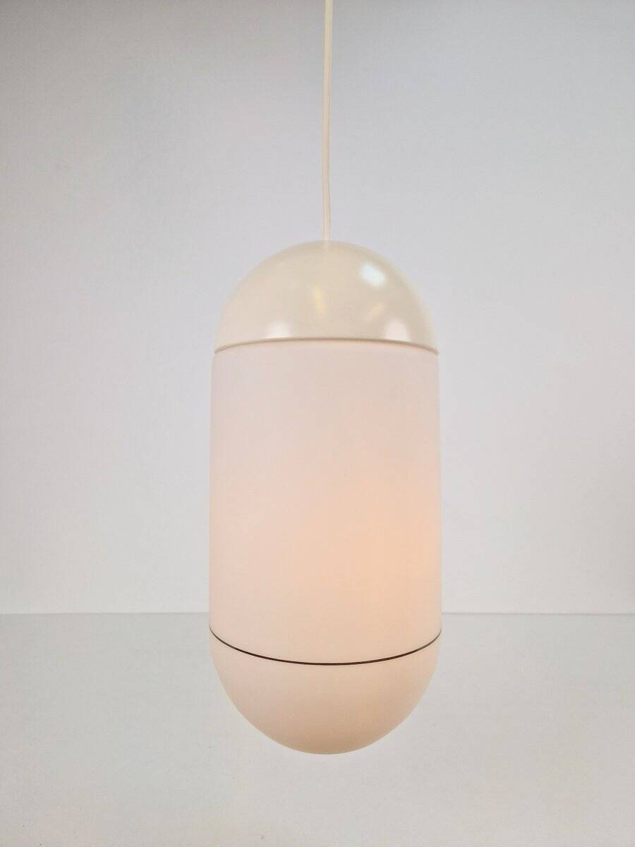 Vintage Pill Pendant Lamp in Milk Glass from Peill & Putzler, Germany, 1960s