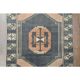 1970s Turkish Oushak Handmade Wool Cotton Green Runner Rug 112x574