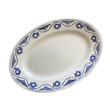 Plat ovale bleu marine Choisy Le Roy
