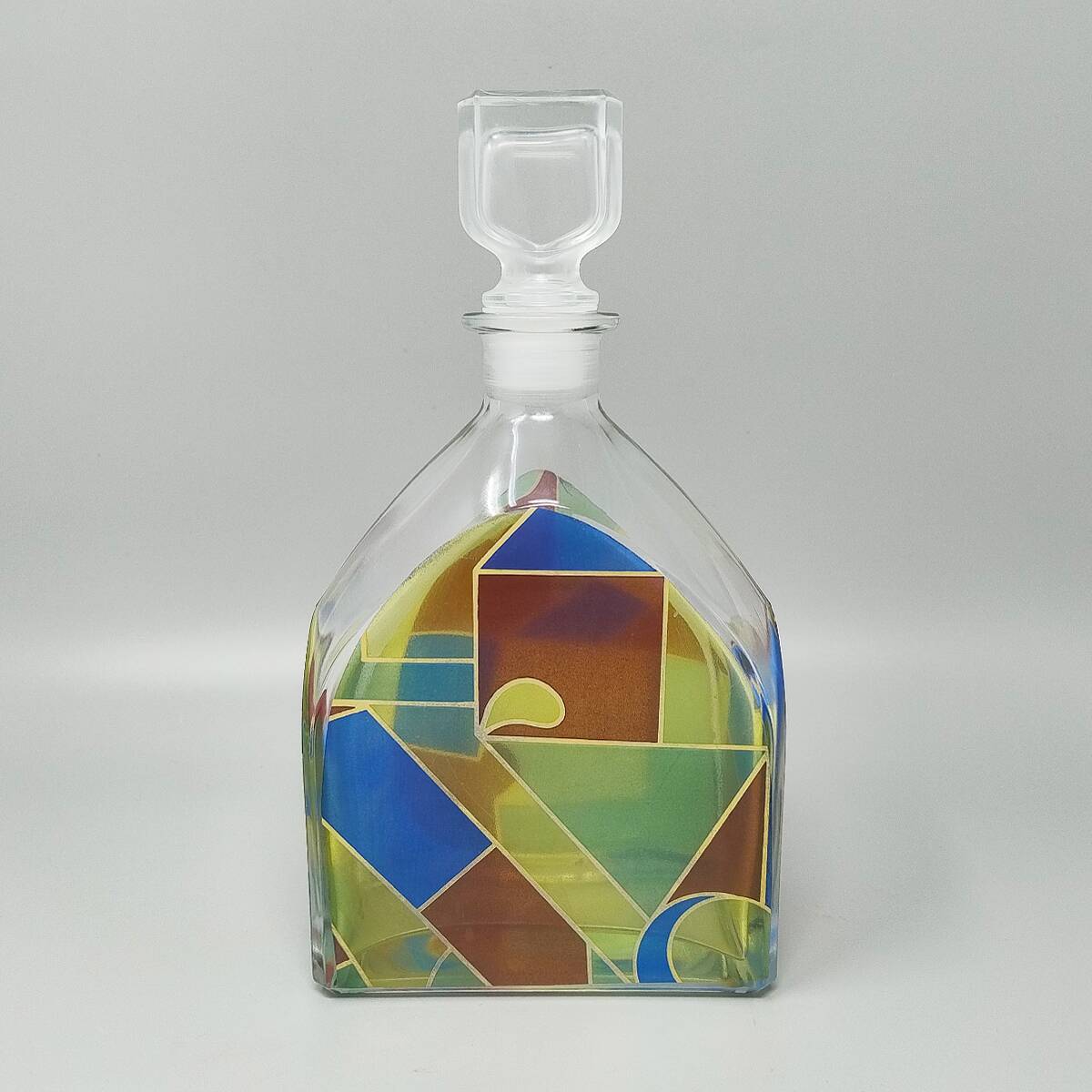 1970s Stunning Decanter or Decorative Bottle by Luigi Bormioli. Made in Ita