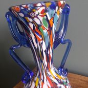 Murano polychrome blown glass vase