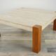 60s coffee table in teak and travertine