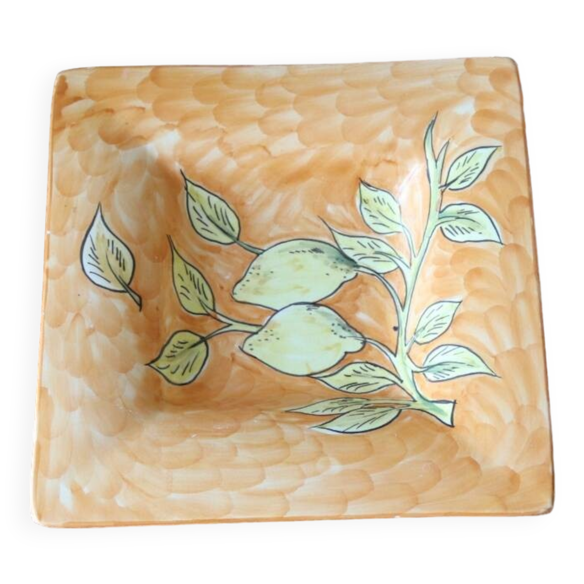 Empty lemon pocket appetizer dish Italy