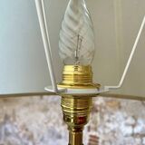 Lampadaire vintage , décors en laiton pieds tripodes circa 1960’s
