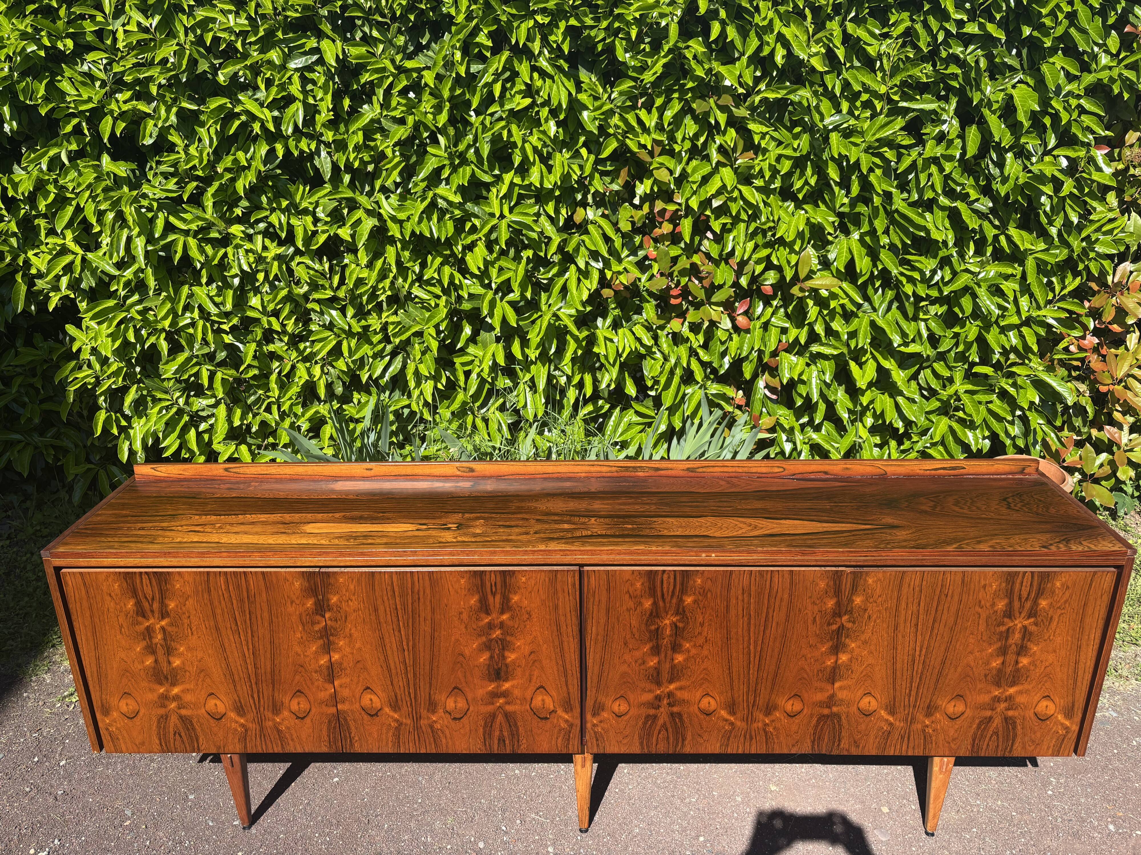 Scandinavian rosewood enfilade 1960 vintage