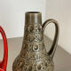 Set of 2 multi-color fat lava op art pottery vase made bay ceramics, germany