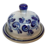 Bell-shaped butter dish in stoneware