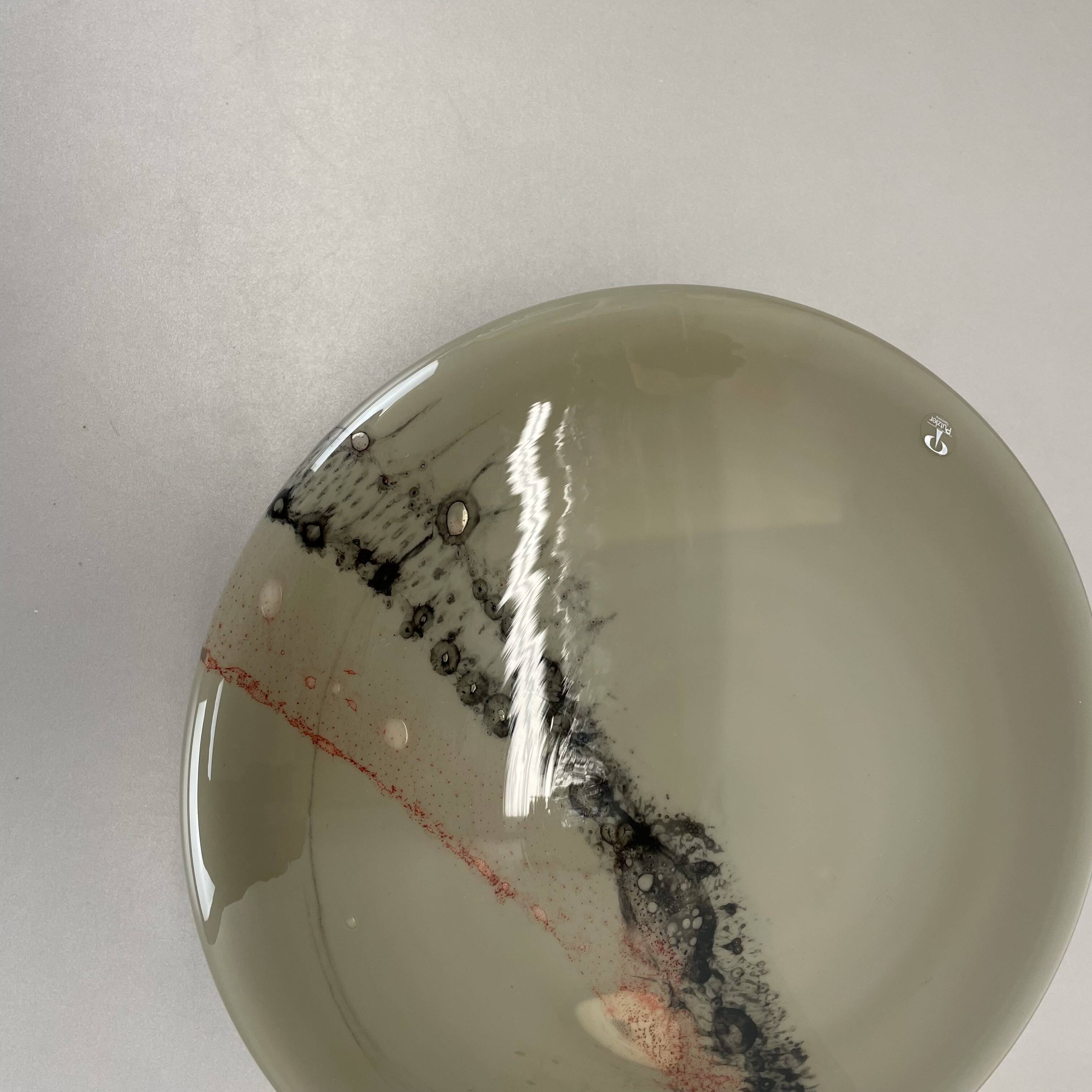 Abstract "cirrus" glass sconce wall light by peill & putzler, germany, 1980s