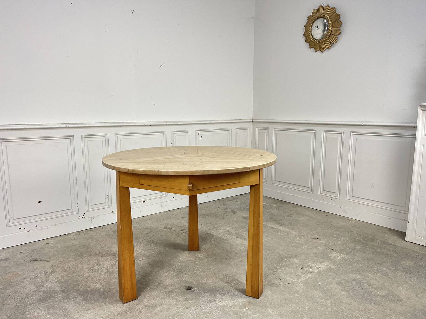 1960 tripod table in beech wood