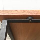 Mid-century teak side table with magazine rack.